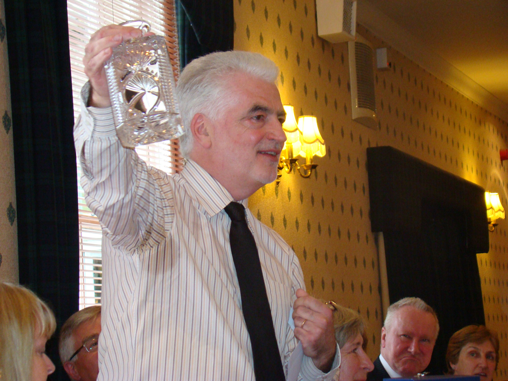 Billy receiving his Glass Decanter | Billy Kay | Odyssey Productions